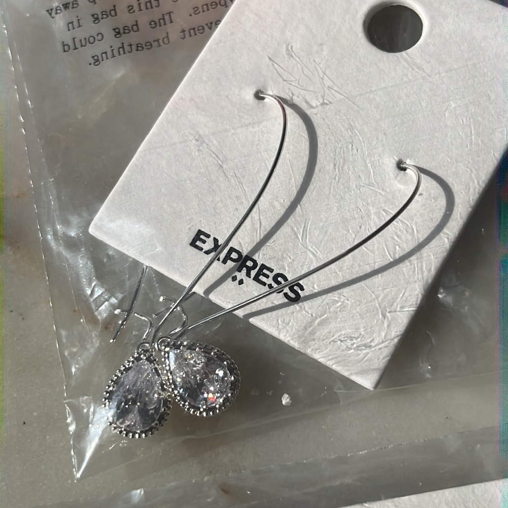 NWT Express Silver statement earrings
